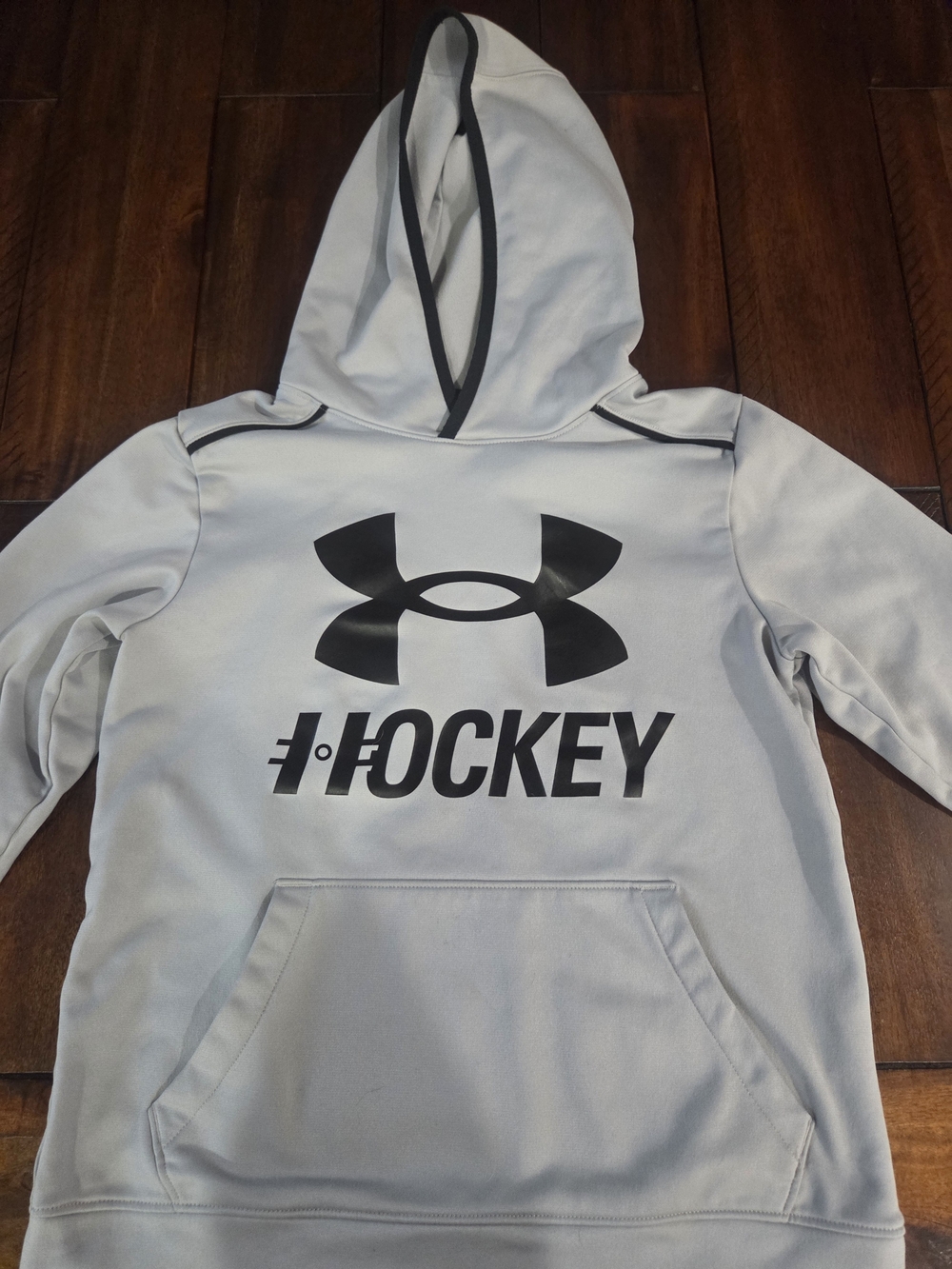Under Armour White & Black Hockey Logo Hoodie